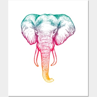 Holographic elephant Posters and Art